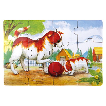 Puzzle v krabičce - zvířátka